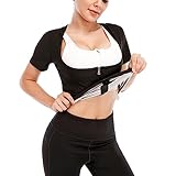 Fitness-Saunaanzug, Taillentrainer, für Damen und Herren, schweißverstärkend, Körperformer, Bauch-Taillentrainer, Kompressions-Workout-Shirt