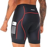 SPEEDCYC Herren Radunterhose Herren Radfahren Unterwäsche 4D Gepolstert Fahrradhose 2 Taschen Atmungsaktiv Fahrrad Unterwäsche Short mit Rutschhemmendem Beingreifer