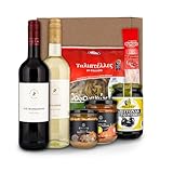 Gourmet Geschenksets | Premium Delikatessen rund um die Welt | Rotwein & Snacks Sets | für Männer und Frauen, Geburtstag, besonderer Anlass, Geschenkset für Erwachsene