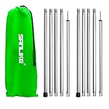 SAN LIKE Zeltstangen Teleskop, Zeltstangen für Sonnensegel Camping Tarps Sonnensegel Campingplanen 200cm, Tarpstange Teleskop aus Edelstahl Ersatz Stützstangen Vorzelte Teleskopierbar 2er-Set