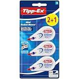Tipp-Ex Korrekturroller Mini Pocket Mouse, 6m x 5mm, Ideal für das Büro, das Home Office oder die Schule, 2 +1 Stück (1er Pack)