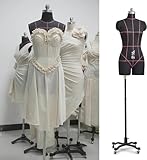 schneiderpuppe Mannequin Büste Ansteckbarer Torso-Körper mit Metallsockel, Weibliche Ganzkörperschaufensterpuppe für die Kleiderherstellung, Einstellbare Höhe 4'-6' for Clothing Shop Dresses ( Color :