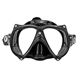 AQUALUNG TEKNIKA - Erwachsenen-Tauchmaske aus gehärtetem Glas, Stoßfester Rahmen, Einfaches Anpassen, Bequem, Passt sich allen Gesichtern an, Ideal zum Tauchen, Schnorcheln