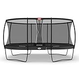 BERG Grand Champion Regular Trampolin oval 520 x 345 cm grau | Gartentrampolin mit Sicherheitsnetz Deluxe | Airflow Pro Sprungtuch und TwinSpring Federn | für Kinder und Erwachsene geeignet