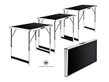 ASKON Multifunktionstisch Profi 3- teilig, 100 x 60 cm, Tapeziertisch 30kg Tragkraft je Tisch Mit Ausziehfunktion Klapptisch Flohmarktisch Beistelltisch Mehrzwecktisch Campingtisch höhenverstellbar