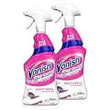 Vanish Multi Textilreiniger für Teppiche, Sofas, Vorhänge und Autositze – 2 x 660 ml – Polsterreiniger Spray gegen Schmutz und Gerüche zur gezielten Anwendung