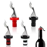 4 Stücke Flaschenverschlüsse mit Hebel, Universal Flaschenverschlüsse Bierflasche Flaschenverschluss Getränke Mit Hebel mit Korkenzieher Wein Stopfen für Bier Wein Champagner Wiederverwendbare