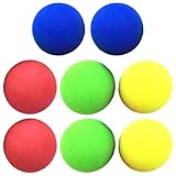 8er Stück Schaumstoffball , Softball Kinder, Softbälle Eva Material, 5 cm Durchmesser, Farben Blau Gelb Grün Rot, Zufällige Farblieferung, Ideal für Indoor Spiele In Wohnzimmer Oder Kinderzimmer