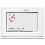 Kippfenster 60x40 cm 2 fach Verglasung - Alle Größen Kunststofffenster mit 60mm Profil - Kellerfenster BxH: 600x400mm Perfekt für Fenster Gartenhaus, Garagenfenster, Hauskeller mit Kipp System