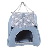 MOTHNUR Kleintier Hängematte Nest aus Weichem Schwammstoff Atmungsaktiv und Bequem Kleines Warmes Haus für Hamster Ratten Meerschweinchen und Andere Kleine Haustiere Robust und