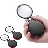 15-fache Taschenlupe,2 Stück Lupe Klein,Faltbare Leselupe,Vergrößerungsglas Anwenden auf Lesen,Wissenschaft,Schmuck,Bücher (DE-fdj)