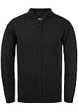 Indicode Rickert Herren Strickjacke Cardigan Grobstrick, Größe:L, Farbe:Black (999)
