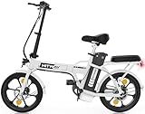 HITWAY E Bike Elektrofahrrad E-Fahrrad Klapprad, 36V12Ah/36V8,4Ah Batterie,250W Motor,25km/h,bis 35-70km,16' City EBike für Herren Damen