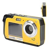 Digitalkamera für Fotografie, 4K 56MP 18X 10ft wasserdichte Digitalkamera, Dual Screen Kamera Vorne und Hinten HD 3,0 Zoll Digitalkamera, 1700mAh.(HD F5)