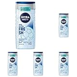NIVEA MEN Ultra Fresh Duschgel 250 ml (Packung mit 5)