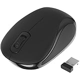 SABRENT Kabellose Maus, 2.4 GHz Bluetooth Verbindung, kleine Computer Maus mit Nano Empfänger (1200 DPI) Optische Mini Maus for, PC, Gaming, Desktop, Mac, Laptop, mackbook, Schwarz (MS-WSML)