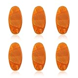 Dreamil Speichenreflektoren Starkreflektierende Speichen Katzenaugen in Katzenaugen-Reflektoren 6 Stück für Rennrad Mountainbike Elektrofahrrad Orange