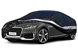 Holthly 10 Schichten Autoabdeckung 100% Wasserdicht, Auto Abdeckplane für Vollgarage Regen Sonne Staub UV Schutz. Autoplane Passend für Mazda MX5, Audi TT, FIAT 124 Spider. Autogarage Schwarz C4