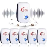 Milbenstecker, Ultraschall Schädlingsbekämpfer, 6 Stück Insektenschutzmittel Milbenstecker Innenräumen, Schädlingsbekämpfung Für Insekt gegen Moskito, Mäuse, Spinnen, Fliegen