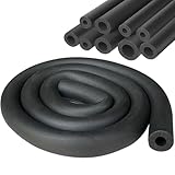 Rohrisolierung Schaumstoff Ø 22mm Rohrdämmung Isolierung Rohr Schwarz für Heizung Sanitär Heizungsrohr Kupferrohr 1.8m (Schwarz, 22mm)
