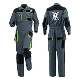 Arbeitsanzug Reißverschluss Overall SU. ZU. KI, Overall Praktische Taschen, Werkstatt Blaumann Arbeitskleidung(Dark Blue_M)