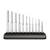 PB Swiss Tools Splintentreiber Set PB 715 | 100% Swiss Made | 11-teiliger gekordelter Splinttreiber Durchschlag Satz für sicheres Aus- oder Durchtreiben von Niete, Stift, Bolzen