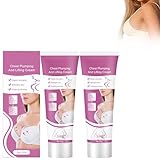 Pemarlis 2pcs Bruststraffungscreme, Brustpflege Straffende Brust Creme,Straffende Büste Straffende Massagebehandlung Brustcreme Feuchtigkeitsspendende, aufpolsternde und volle Brüste,100g 3 (4)