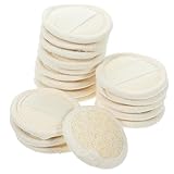 MUSISALY 18 Stück Luffa Peeling Pads 65cm Natürlicher Luffaschwamm Gesichtsreinigungspads Sanftes Make Up Entferner Pad für Tägliche Körperpflege und Tiefenreinigung