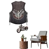 Shenrongtong Motorrad Pendel schwingende Wanduhr - Startseite Dekorative Wanduhren mit Motorrad-Pendelschwingen,Swing Bar Cafe Office Wandschmuck Home Schlafzimmer Wohnzimmer Uhr für Geschenke