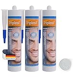 Triplesil Silikon Dichtstoff –3x310 ml Transparent Silikon für Sanitär und Außenbereich-UV & Weather Resistant-silicone sealant for outdoor and indoor-Sanitary & construction Silicone(3x transparent)