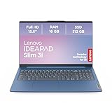 Lenovo IdeaPad Slim 3i Laptop | 15.6' Full HD Display | Intel UHD Grafik | Intel Core i5 | 16GB RAM | 512GB SSD | Windows 11 Home | QWERTZ | Abyss blau | 3 Monate Premium Care
