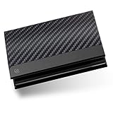 BRODI® Premium Visitenkarten-Etuis für eine besonders schonende Aufbewahrung | Hochwertiges Kartenetui aus Edelstahl mit Magnetverschluss | Visitenkartenhülle Leder (Schwarz, Navyblue)