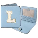 FALAN MULE Geldbörse für Damen klein, Teenager, Mädchen, trendiges Geschenk, personalisierbar, Weihnachten, Geburtstag, Geschenk für Frauen, Freunde, Tochter (L, Blau)