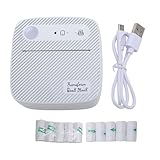 ViaGasaFamido Aufkleberdrucker, Tragbarer -Thermoetikettendrucker mit 15-mm-Aufklebern und Klebepapier, Zum Drucken von Bildern, Notizen, Etiketten, Memos, QR-Codes