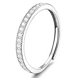 JeweBella Ringe Frauen Silber 925 Verstellbare Ring Damen Silber Zirkonia Ring Verlobungsring Eheringe Trauringe Fingerring Promise Ring Silber 925 Damen Schmuck Geschenke Silber