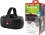 ZAZU Robby Kinderwagenschaukler - Automat. Babywippe, Verstellbare Stärke, 40-Min Timer, Babyschreisensor, USB-wiederaufladbar, Wasserfest, Universell für Kinderwagen & Buggy (Schwarz.)