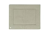 Jollein Krabbeldecke für Baby - Grain Knit, Olive Green - Laufgittereinlage - 75x95 cm - Spieldecke Baby - Olivgrün