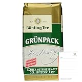 Bünting Tee Grünpack, Echter Ostfriesentee der Spitzenklasse, Kräftiger Schwarzer Tee, lose 500g + Ben's Garden Notizblock Set