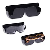 Smart-Planet Auto Brillenablage - KFZ Sonnenbrillen Aufbewahrung Halterung selbstklebend mit Filzpolsterung für Brillen im Auto Brillenetui Ablagebox