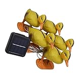 Cabilock 1 Satz Kleine gelbe Enten-Solarleuchte Lampen geformte Solarleuchten Frosch-Solarleuchten für den Garten im Freien night light night lamp Weg-LED-Leuchten Solar-Rasenlampe Plastik