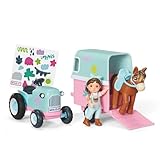 BABY born Minis Pferdeanhänger-Spielset - Inkl. Mini-Puppe Lara, Traktor, Anhänger & Pferd - Hochwertiges Puppenzubehör - Geeignet für Kinder ab 3 Jahren