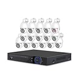 H.265 32CH Sicherheitskamerasystem 4K POE NVR Set Outdoor IP PTZ Kamera Zwei-Wege-Audio-Videoüberwachungsset 8MP P2P-Ansicht Gute BildqualitäT(None,32CH NVR 16 CAM 8MP)