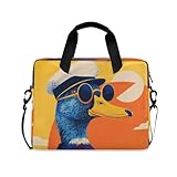 Laptop-Hülle, 38,1 - 40,6 cm, leicht, Laptophüllen, lustige Seeufer, Ente, Ozean, Reisetasche, Handtasche für Arbeit und Reisen