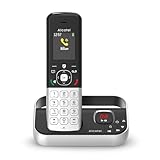 ALCATEL FX990 Voice - Schnurloses DECT-Telefon mit Anrufbeantworter 50 Min. - Hochauflösendes Farbdisplay - Freisprechfunktion - Anrufsperre - VIP-Klingelton - Schwarz/Grau