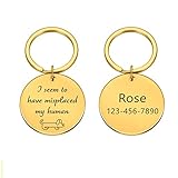 Benutzerdefinierte Hundemarke Gravierter Hund Personalisiertes Hundehalsband Zubehör Katze Welpe ID Edelstahl-Namensschilder Anti-verlorener Anhänger,GD,20MM