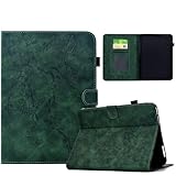 Hülle für iPad Air 11-Zoll M3 2025/M2 2024/10.9' Air 5th 4th 2022 2020, PU Leder Schützhülle Leder Blumen Muster Magnetische Ständer Multi-Winkel Tablet Folio Case,grün