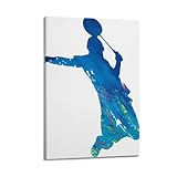 Sportposter, Wanddekoration, Gemälde, Graffiti, Badminton, Figuren-Poster, dekorative Malerei, Leinwand, Wandposter und Kunstdruck, moderne Familienschlafzimmer-Dekor-Poster, 40 x 60 cm