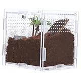 Generisch 1 Satz Springspinnen-zuchtbox Reptilfall Zuchtbehälter Lebensraumkäfig Für Insekten Transparenter Springspinnenkäfig Fütterung Fall Insektenlebensraum Fall Spinnen-Terrarium Acryl