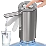 YISH Wasserflaschen Pumpe 5 Gallonen：Wasserspender Pumpe Tragbare mit Klappbarer Wasserauslass, Unterstützt USB-Laden, Wasserspender Automatische Mit 2 Adaptern, Für Zuhause, Küche, Büro, Camping