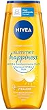 NIVEA Summer Happiness Duschgel, pH-hautneutrale Pflegedusche mit Vitamin C & E, feuchtigkeitsspendendes Duschbad mit dem klassischen NIVEA Sonnencreme Duft (250 ml)